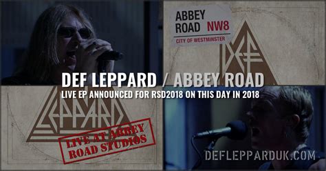 Years Ago Def Leppard Announce Live At Abbey Road Studios Ep For