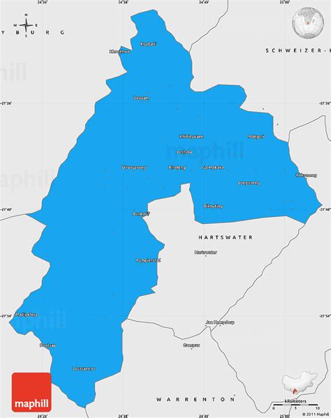 Political Simple Map Of Taung Single Color Outside Borders And Labels