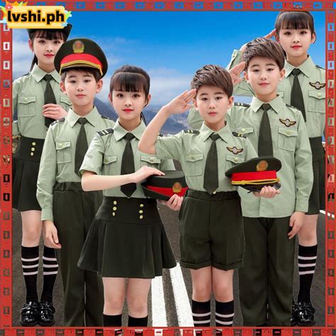 Children's Military Uniform Sea Army Air Force Pilot Suit Elementary ...