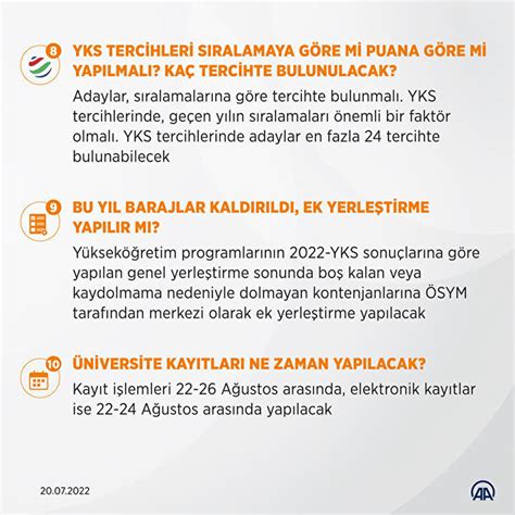 10 soruda 2022 YKS tercihleri YKS tercihleri hakkında merak edilenler