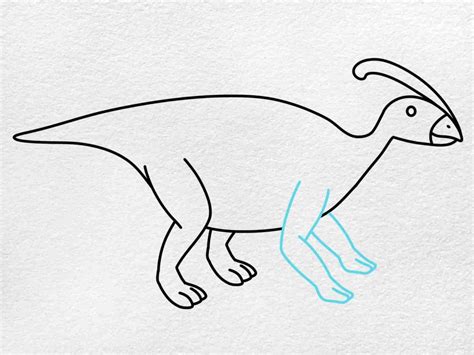 how to draw a parasaurolophus