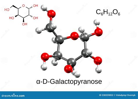 Monosaccharide Glucose Fructose Galactose Molecular Structures 3d Rendering Structural