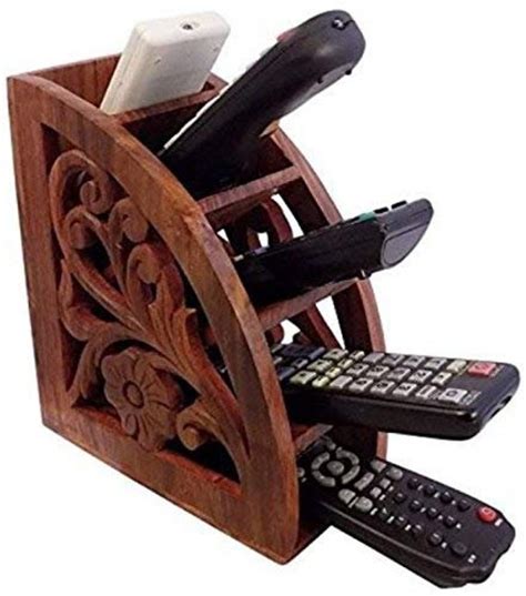 Handmade Wooden Remote Control Storage Holder Stand Organizer Etsy