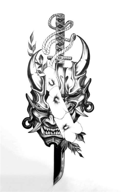 Oni Mask Tattoo Designs With Meaning Oni Mask Tattoo Mask