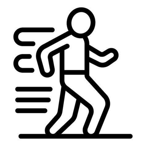 Premium Vector Running Athlete Icon Outline Vector Walk Sprint Race