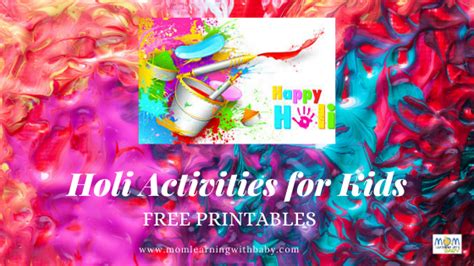 Holi Activities for Kids – FREE Printables – Mom Learning With Baby