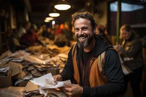 premium ai image generosity smiling person  money  charity