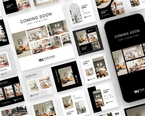 Real Estate Coming Soon Social Media Templates, Real Estate Social