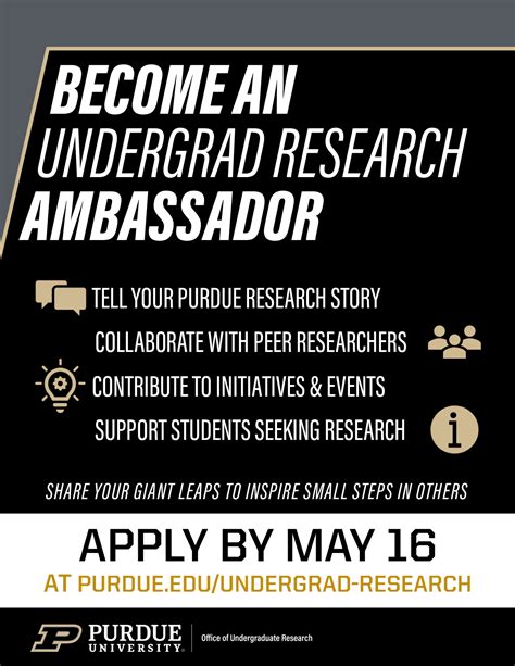 Apply to be an Ambassador - Office of Undergraduate Research - Purdue