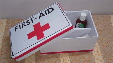 How To Make First Aid Box Using Cardboard Box First Aid Box School