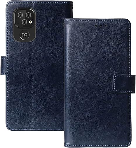 Lankashi Flip Premium Retro Cuir Housse Coque Étui pour Doro 8100 8100