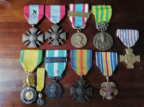 Lot M Dailles Croix De Guerre Toe Indochine Alg Rie Et Divers