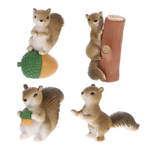 Pcs Simulation Squirrel Ornament Miniature Figurines Ornaments Plant