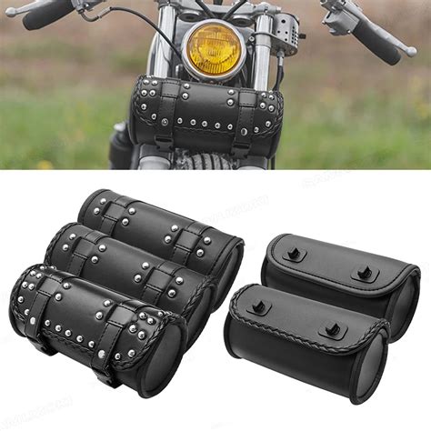 Universal Motorcycle Tool Bag Front Fork Handlebar Saddlebag Roll