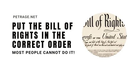 Quiz Put The Bill Of Rights In The Correct Order Petrage