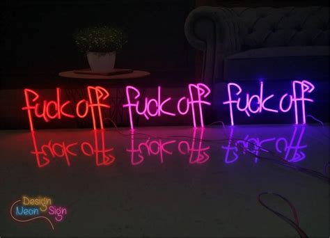 Fuck Off Neon Sign Mancave Wall Light Neon Bar Sign Neon Etsy