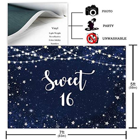 Buy Avezano Under The Stars Sweet 16 Backdrop For Girl S 16th Birthday