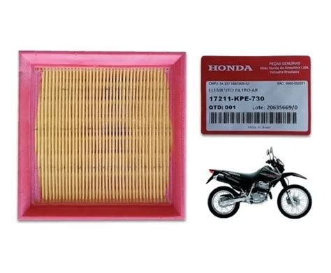 Elemento Filtro De Ar Moto Xr Tornado Original Honda Parcelamento