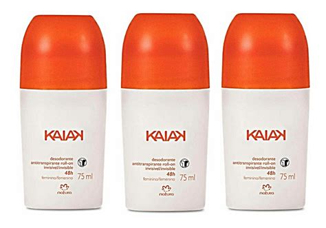 Natura Desodorante Roll On Kaiak Feminino 75ml 03 Unidades Mercado Livre