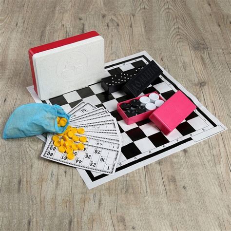 Настольная игра 3в1 Владимирские игры, набор: лото, шашки и домино ...