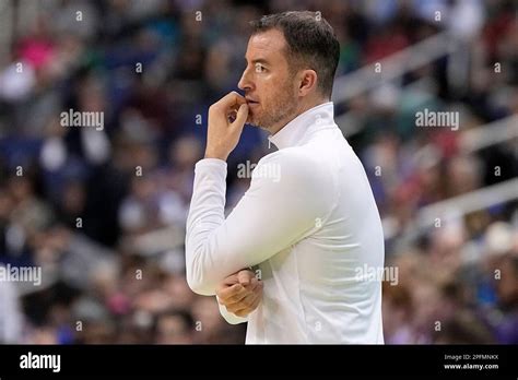 Montana State Head Coach Danny Sprinkle Watches During The First Half