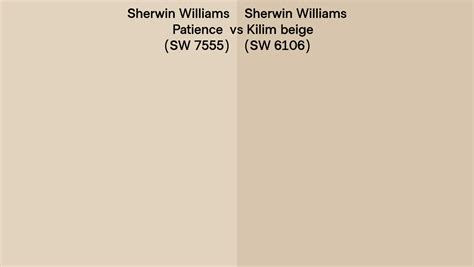 Sherwin Williams Patience Vs Kilim Beige Side By Side Comparison