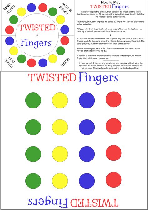 Twister Spinner Printable