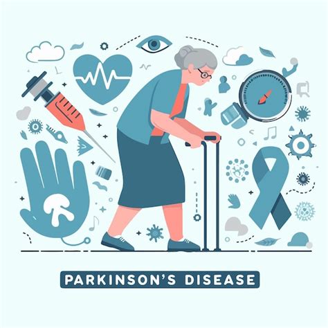 Premium Vector Parkinson Disease Flat Drawn Vector Illustration