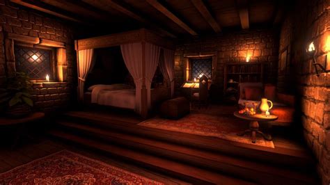 Cozy Castle Room With Rain Thunder Sounds For 12 Hours To Sleep