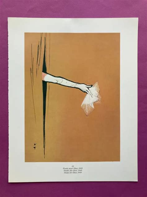 POSTER RENÉ GRUAU étude Dior study drawing 1949 illustration dessin