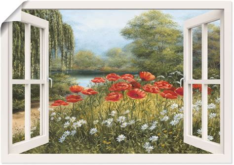 Artland Wandbild Fensterblick Mohnwiese Fensterblick 1 St Kaufen