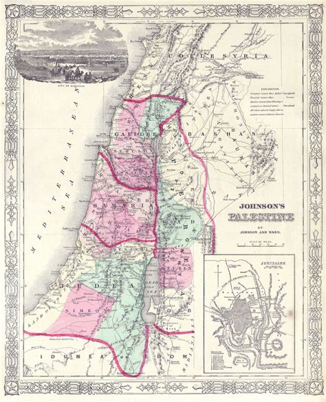 ملف 1864 Johnson Map of Israel Palestine or the Holy Land