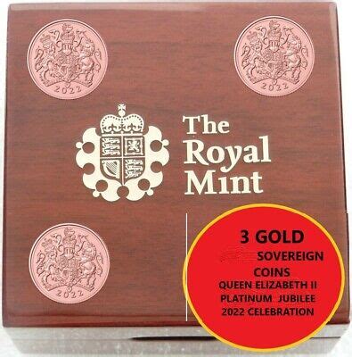 X Full Sovereign Qe Ii Platinum Jubilee Gold Sovereign Coins