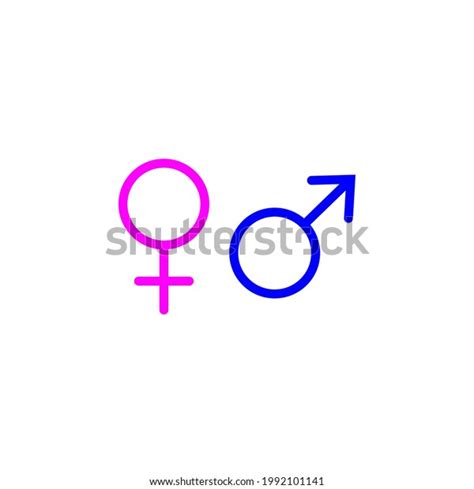 Vector Illustration Gender Symbols Male Female Stock Vector Royalty