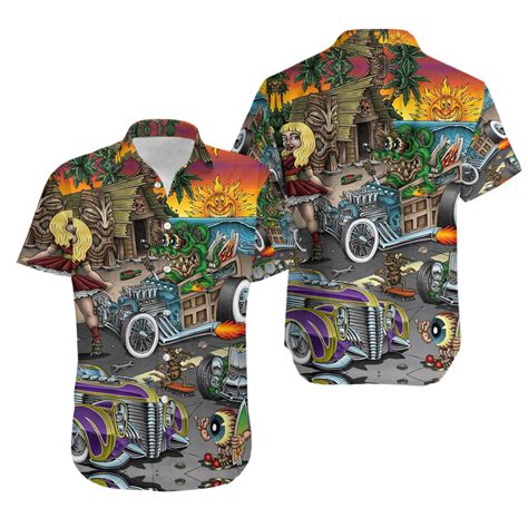 Rat Fink And The Hot Rod Story Hawaiian Shirt Sold By Dhundhari Sku Off Printerval