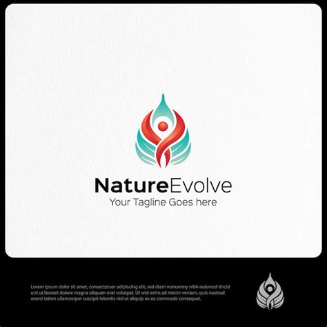 La Plantilla Del Logotipo De Nature Evolve Vector Premium