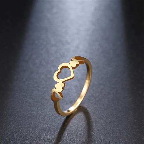 Dotifi Anillo Para Mujer En Forma De Coraz N Hueco Con Dise O De