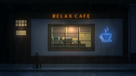 Relax Cafe Rainy Night Live Wallpaper Moewalls