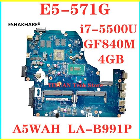 For ACER V3 572G E5 571G Laptop Motherboard E5 571 I7 5500U GF840M 4GB