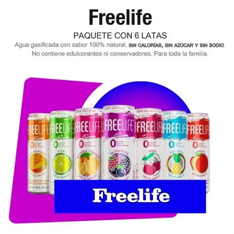 Agua Gasificada Freelife 6 Pack 1 De Cada Sabor MercadoLibre