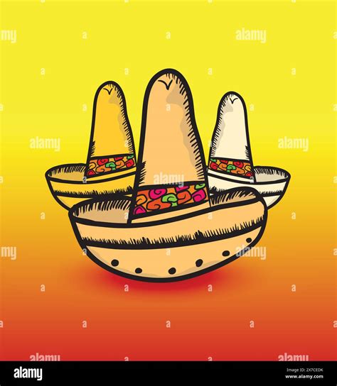 Vector Mexican Hat Stock Vector Image And Art Alamy