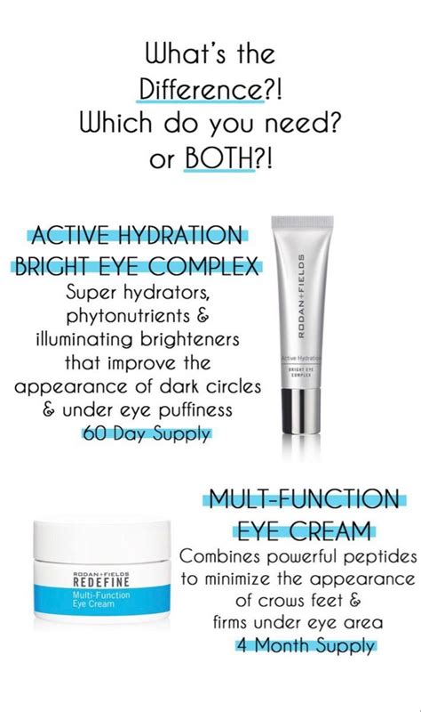 Bright Eye Complex And Multi Function Eye Cream Rodan Fields Skin Care Rodan And Fields