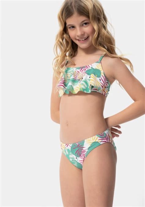 Bikini dos piezas con volante para Niña DISNEY Las mejores ofertas en