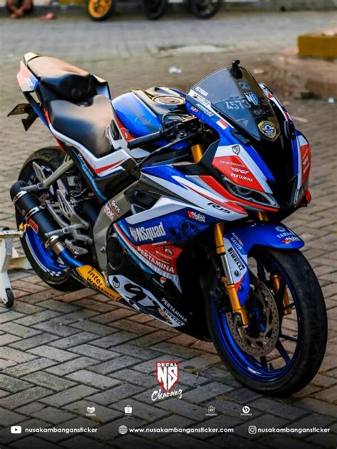 Desain Stiker R V Livery Mandalika Ns Squad Biru Decal Stiker Full