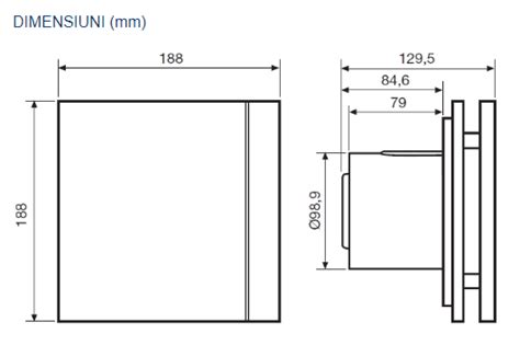 Ventilator Extractie Baie Soler Palau SILENT 100 CRZ Design