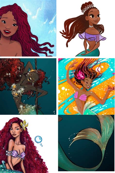 Illustrators see the beauty + meaning in Halle Bailey as Ariel