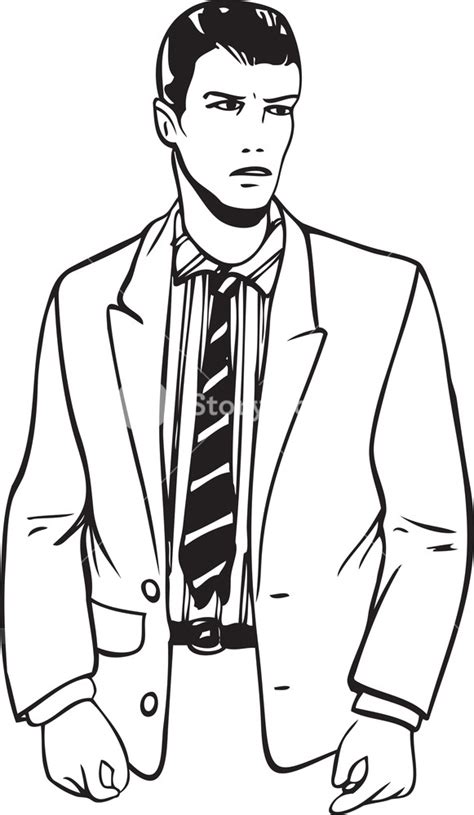 How To Draw A Man In A Suit