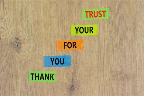 Thank You For Trust Symbol Concept Words Thank You For Your Trust On