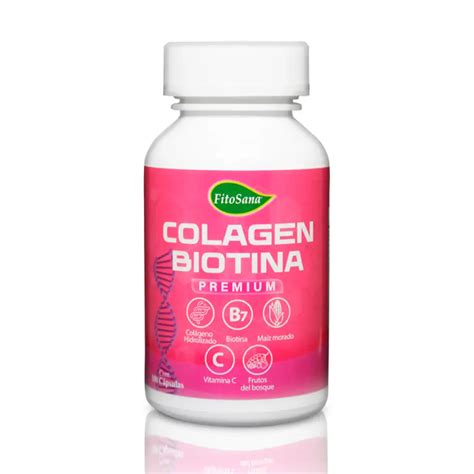 Colágeno Con Biotina Y Vitamina C 100 Cáps De Fitosana Geatienda