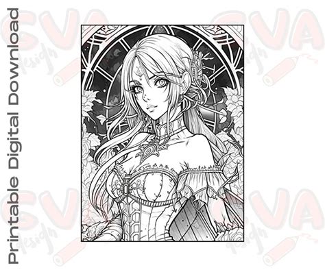 50 Beautiful Anime Girl Coloring Pages Printable Collection For Relaxation And Fun Instant